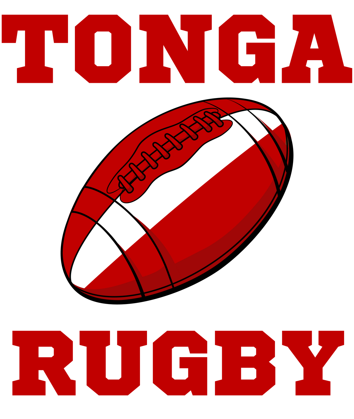 Tonga Rugby Ball Sweatshirt (Red)_1