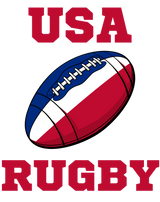 USA Rugby Ball T-Shirt (Blue) - Ladies_1