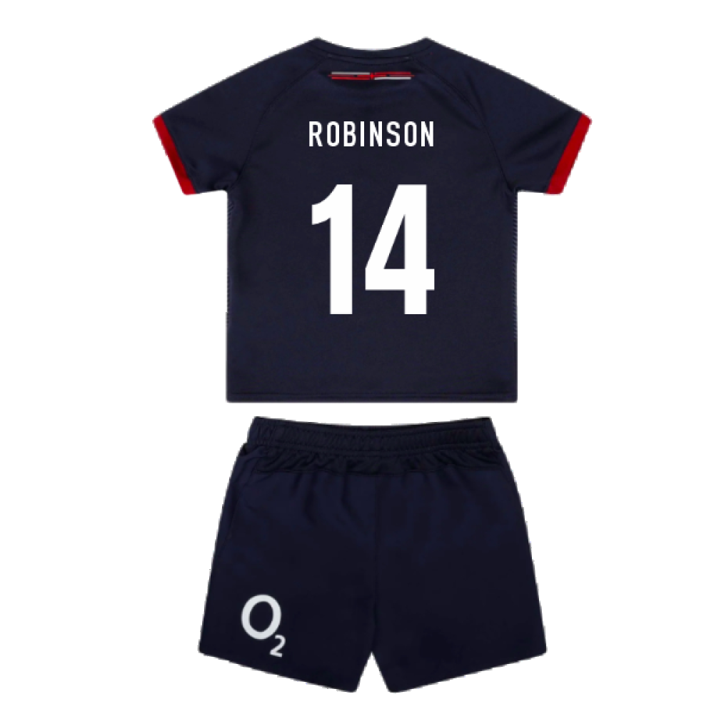 2023-2024 England Rugby Alternate Replica Infant Kit (Robinson 14)_4