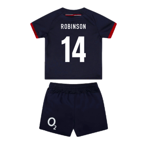 2023-2024 England Rugby Alternate Replica Infant Kit (Robinson 14)_4