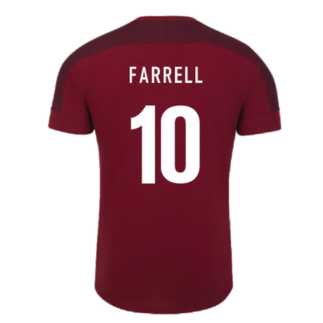 2023-2024 England Rugby Presentation T-Shirt (Tibetan Red) (Farrell 10)_4