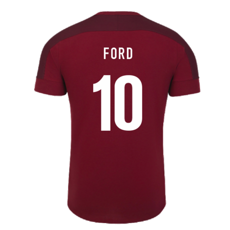 2023-2024 England Rugby Presentation T-Shirt (Tibetan Red) (Ford 10)_4