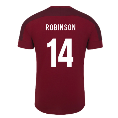 2023-2024 England Rugby Presentation T-Shirt (Tibetan Red) (Robinson 14)_4