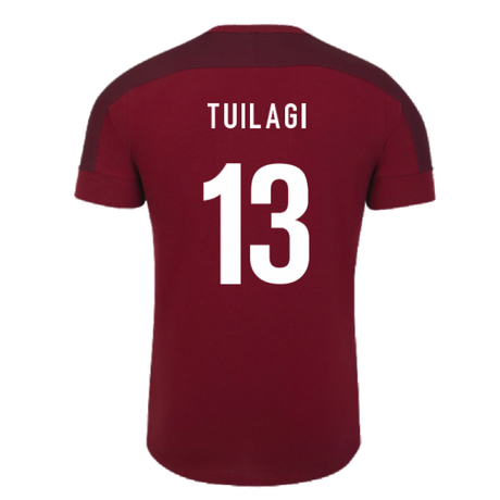 2023-2024 England Rugby Presentation T-Shirt (Tibetan Red) (Tuilagi 13)_4
