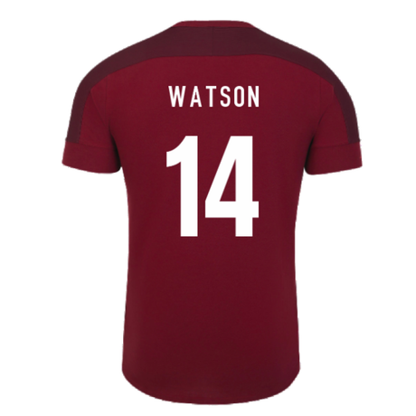 2023-2024 England Rugby Presentation T-Shirt (Tibetan Red) (Watson 14)_4