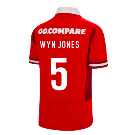 2023-2024 Wales Rugby WRU Home Poly Shirt (Wyn Jones 5)_4