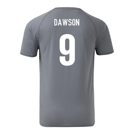 2024-2025 England Rugby Relaxed O2 Training Jersey (Grey) (Dawson 9)_2