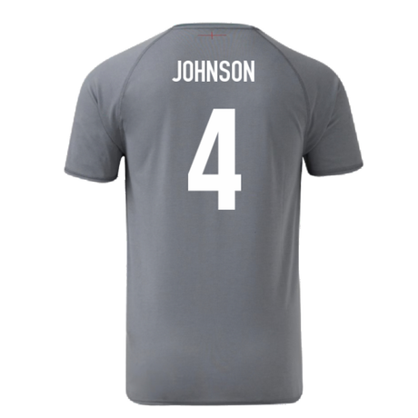 2024-2025 England Rugby Relaxed O2 Training Jersey (Grey) (Johnson 4)_2