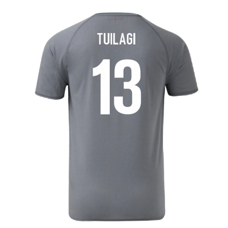 2024-2025 England Rugby Relaxed O2 Training Jersey (Grey) (Tuilagi 13)_2