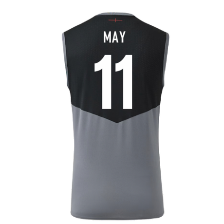 2024-2025 England Rugby Sleeveless Jersey O2 (Grey) (May 11)_2