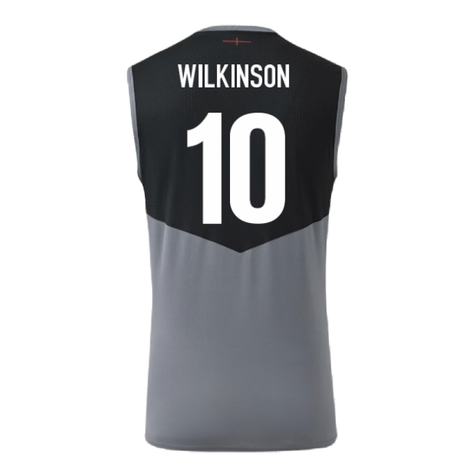 2024-2025 England Rugby Sleeveless Jersey O2 (Grey) (Wilkinson 10)_2