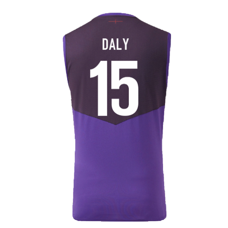 2024-2025 England Rugby Sleeveless Jersey O2 (Violet) (Daly 15)_2