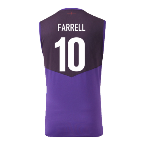 2024-2025 England Rugby Sleeveless Jersey O2 (Violet) (Farrell 10)_2