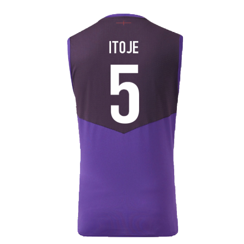 2024-2025 England Rugby Sleeveless Jersey O2 (Violet) (Itoje 5)_2