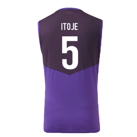 2024-2025 England Rugby Sleeveless Jersey O2 (Violet) (Itoje 5)_2