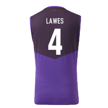 2024-2025 England Rugby Sleeveless Jersey O2 (Violet) (Lawes 4)_2