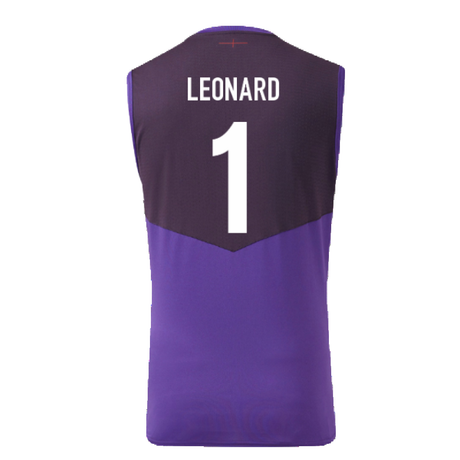 2024-2025 England Rugby Sleeveless Jersey O2 (Violet) (Leonard 1)_2