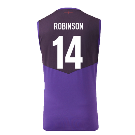 2024-2025 England Rugby Sleeveless Jersey O2 (Violet) (Robinson 14)_2