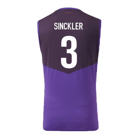 2024-2025 England Rugby Sleeveless Jersey O2 (Violet) (Sinckler 3)_2