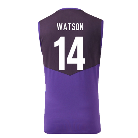 2024-2025 England Rugby Sleeveless Jersey O2 (Violet) (Watson 14)_2