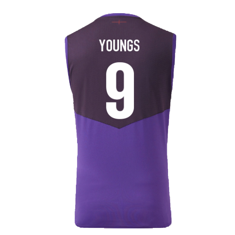 2024-2025 England Rugby Sleeveless Jersey O2 (Violet) (Youngs 9)_2