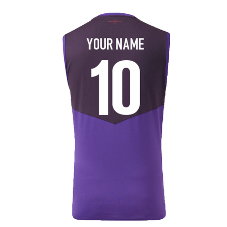 2024-2025 England Rugby Sleeveless Jersey O2 (Violet) (Your Name)_2