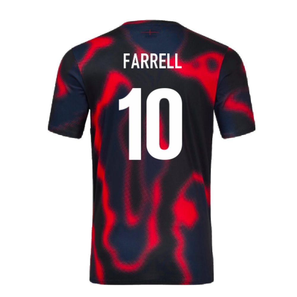 2024-2025 England Rugby Warm Up Jersey (Black) (Farrell 10)_2