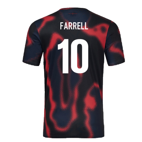 2024-2025 England Rugby Warm Up Jersey O2 (Black) - Kids (Farrell 10)_2