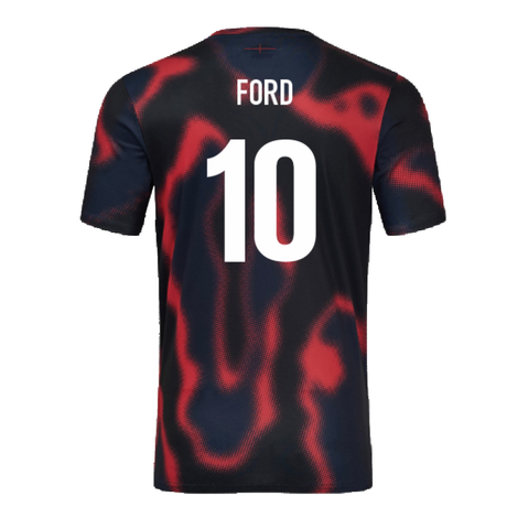 2024-2025 England Rugby Warm Up Jersey O2 (Black) - Kids (Ford 10)_2