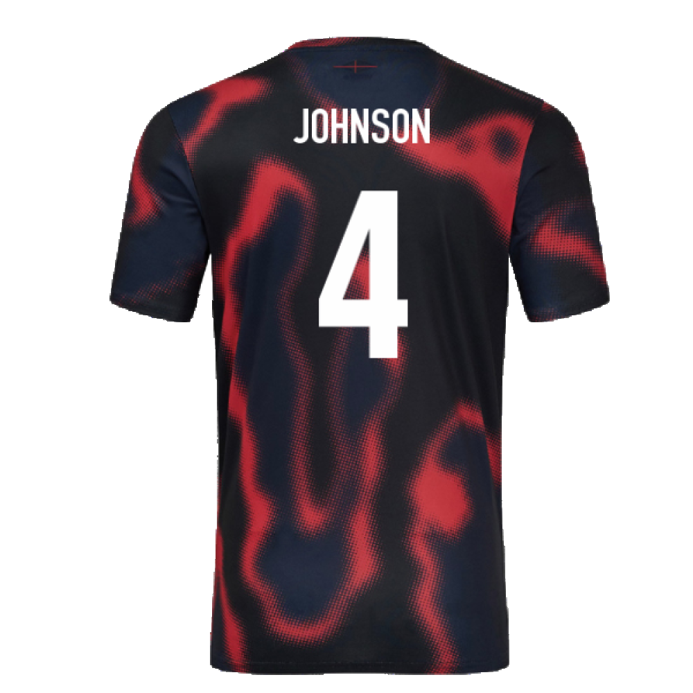 2024-2025 England Rugby Warm Up Jersey O2 (Black) - Kids (Johnson 4)_2