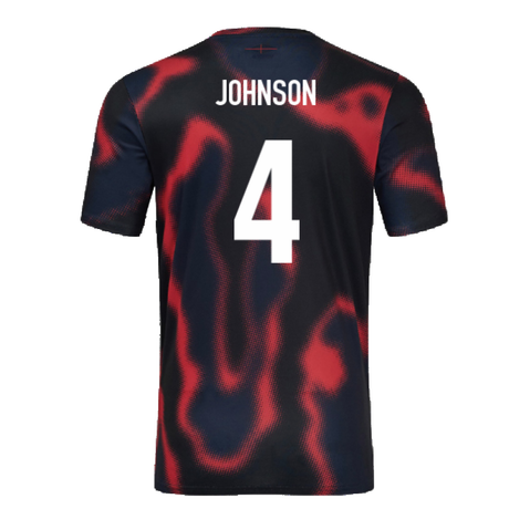 2024-2025 England Rugby Warm Up Jersey O2 (Black) - Kids (Johnson 4)_2