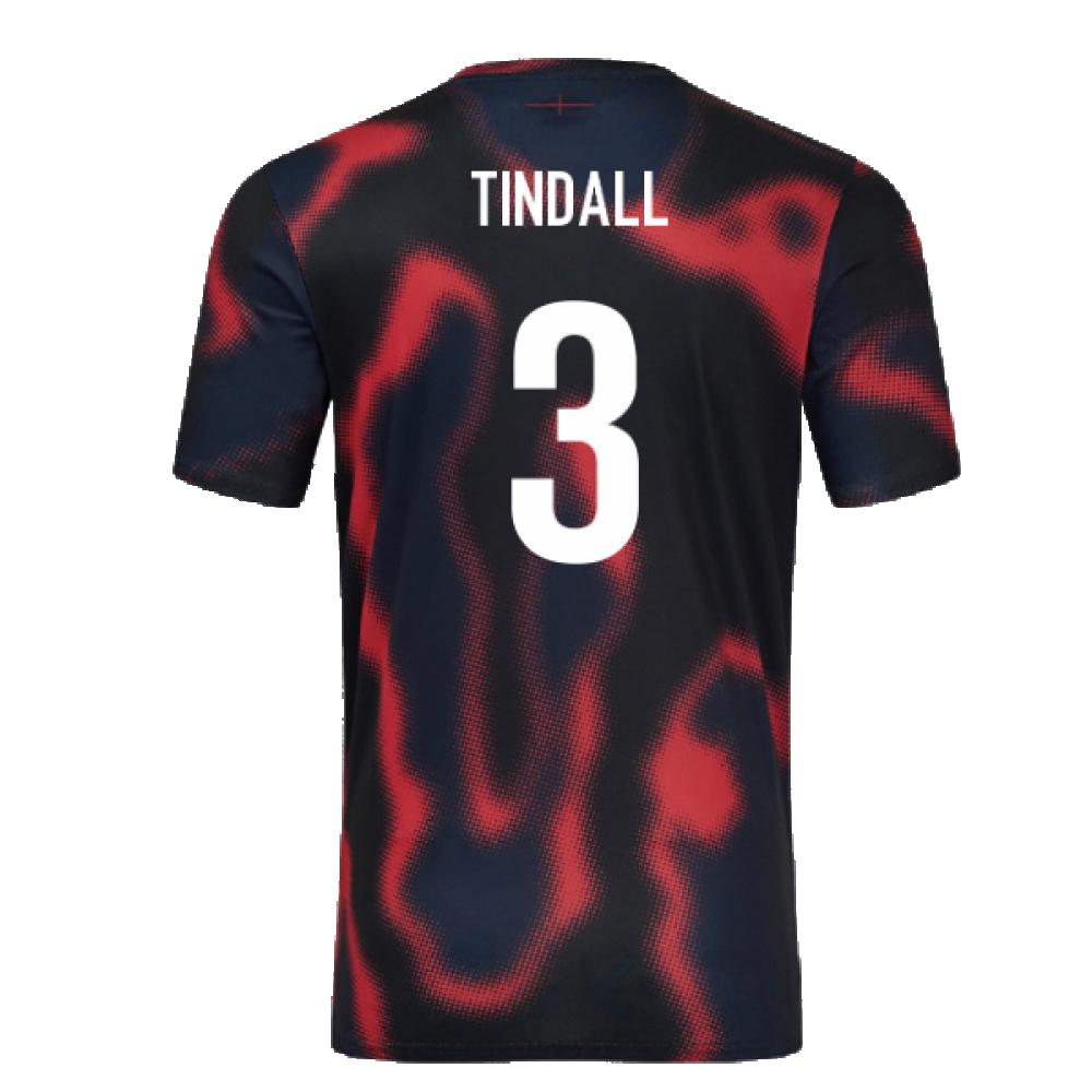 2024-2025 England Rugby Warm Up Jersey O2 (Black) - Kids (Tindall 3)_2