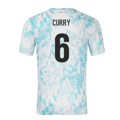 2024-2025 England Rugby Warm Up Jersey (White) (Curry 6)_2