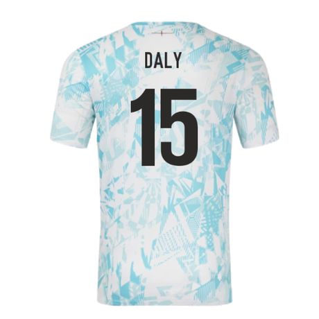 2024-2025 England Rugby Warm Up Jersey (White) (Daly 15)_2