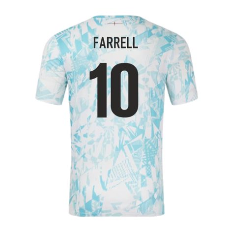 2024-2025 England Rugby Warm Up Jersey (White) (Farrell 10)_2