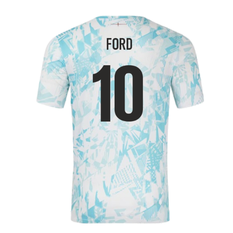 2024-2025 England Rugby Warm Up Jersey (White) (Ford 10)_2