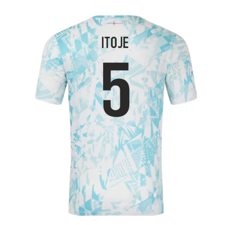2024-2025 England Rugby Warm Up Jersey (White) (Itoje 5)_2