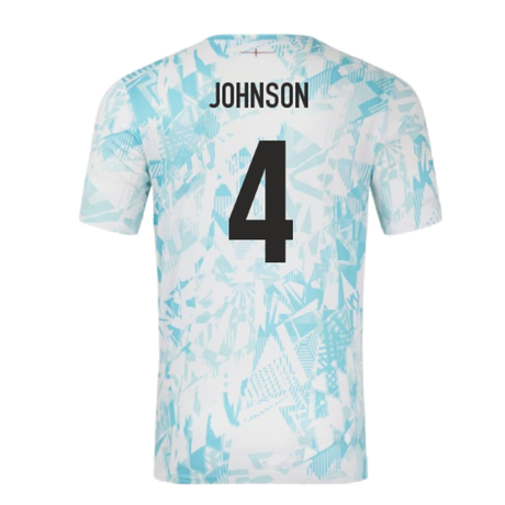 2024-2025 England Rugby Warm Up Jersey (White) (Johnson 4)_2