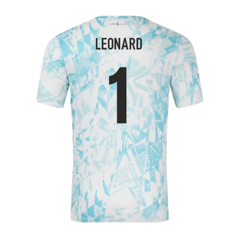 2024-2025 England Rugby Warm Up Jersey (White) (Leonard 1)_2
