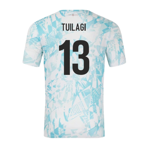 2024-2025 England Rugby Warm Up Jersey (White) (Tuilagi 13)_2