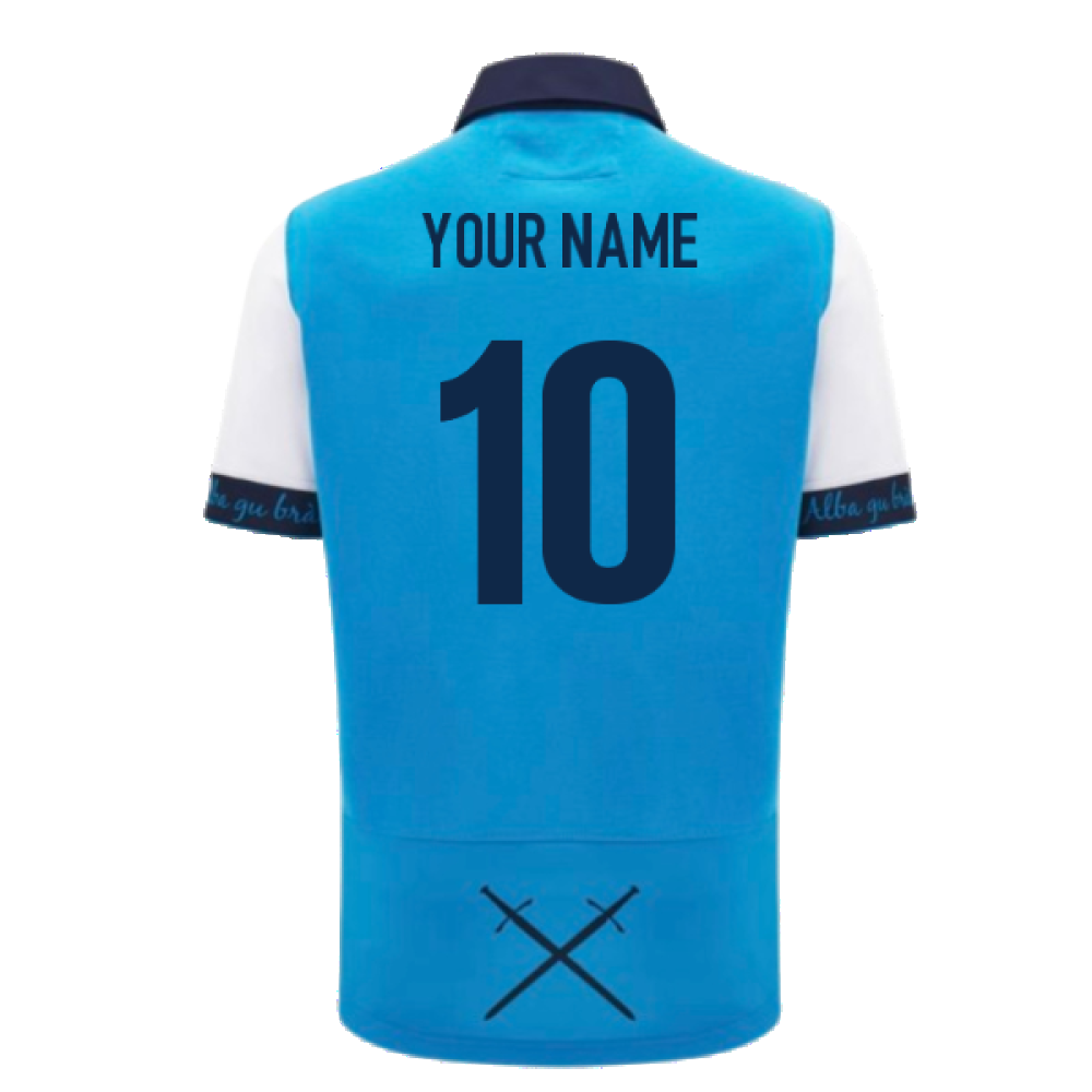 2024-2025 Scotland Rugby Away SS Cotton Shirt (Kids) (Your Name)_2
