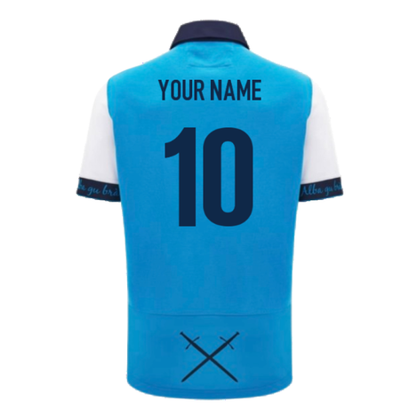 2024-2025 Scotland Rugby Away SS Cotton Shirt (Kids) (Your Name)_2