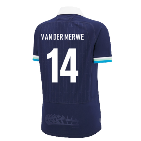 2024-2025 Scotland Rugby Home Poly Replica Shirt (Womens) (Van Der Merwe 14)_2
