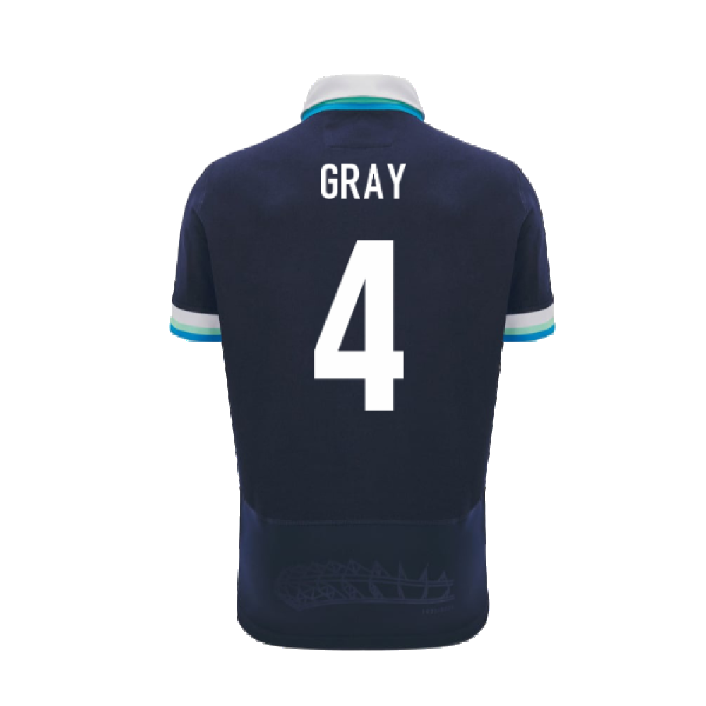 2024-2025 Scotland Rugby Home SS Cotton Shirt (Kids) (Gray 4)_2