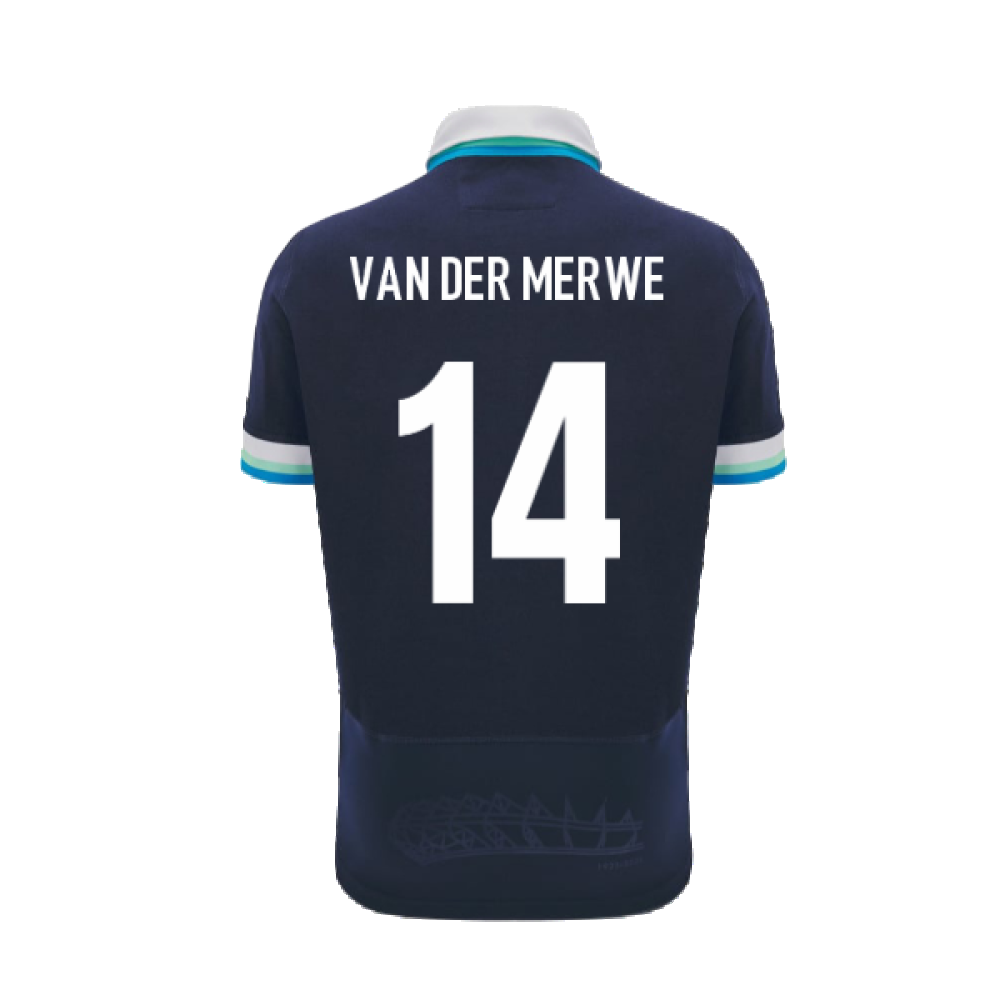 2024-2025 Scotland Rugby Home SS Cotton Shirt (Kids) (Van Der Merwe 14)_2