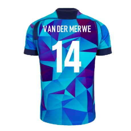 2024-2025 Scotland Rugby Training Jersey (Blue) - Kids (Van Der Merwe 14)_2