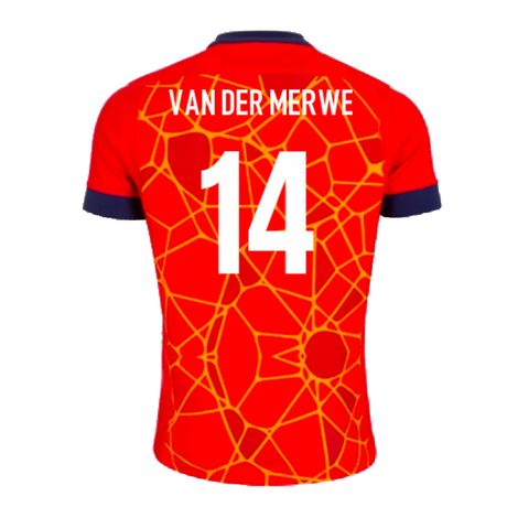 2024-2025 Scotland Rugby Training Jersey (Red) - Kids (Van Der Merwe 14)_2