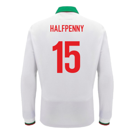 2024-2025 Wales Away Cotton LS Rugby Shirt (Halfpenny 15)_2