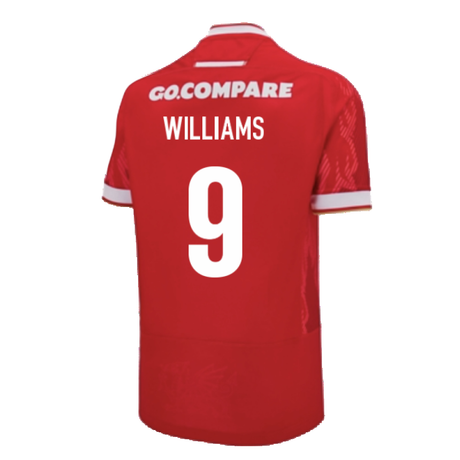 2024-2025 Wales Home Poly Rugby Shirt (Kids) (Williams 9)_2