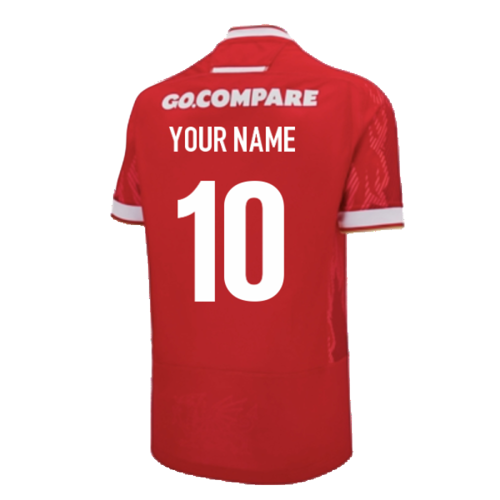 2024-2025 Wales Home Poly Rugby Shirt (Kids) (Your Name)_2